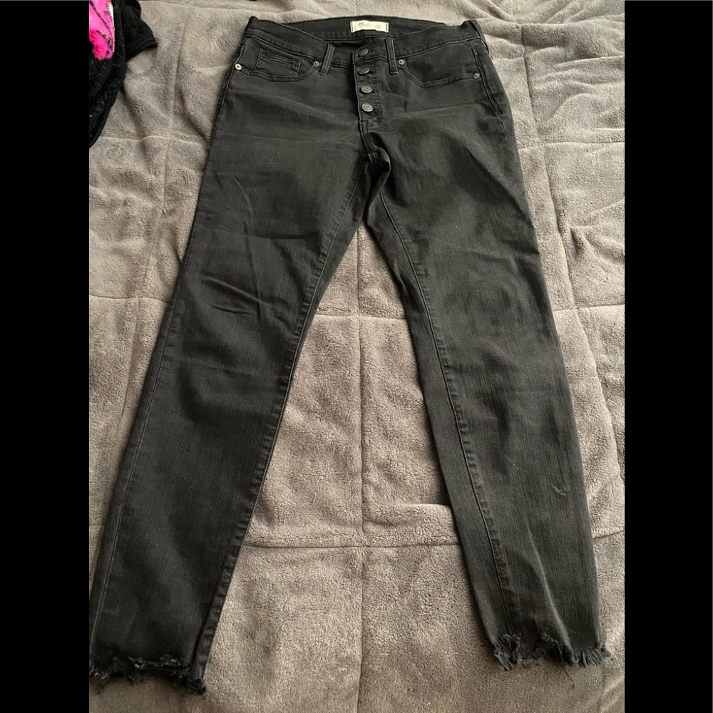The cutest washed black denim jeans!!